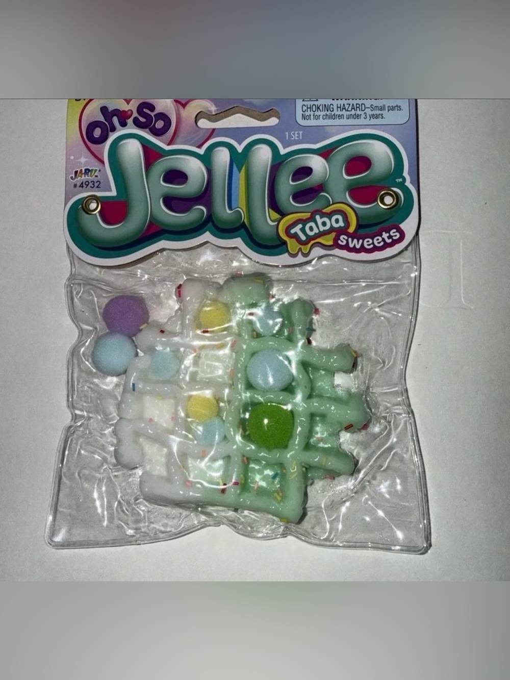 Oh So Jellee TabaSqueezeables  Waffle green /Y Squishy, Scented Fidget Squeeze